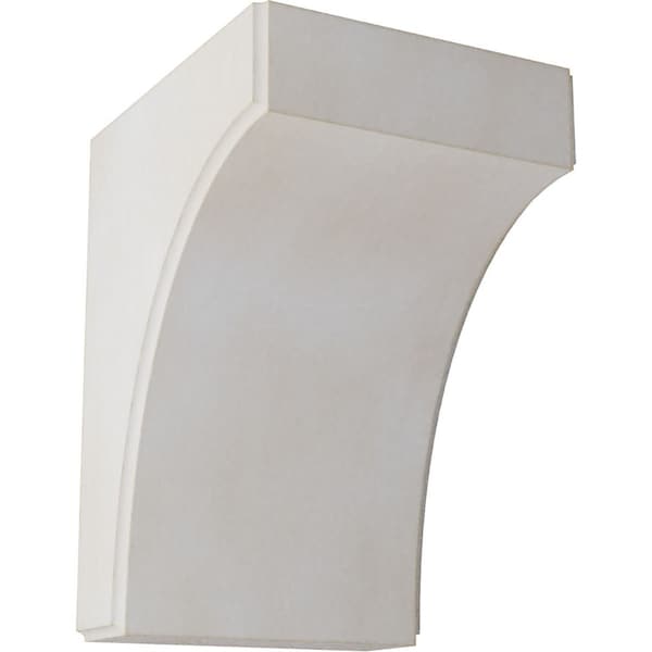 Ekena Millwork 5 1/4"W x 6"D x 8"H Clarksville Wood Vintage Decor Bracket, Chalk Dust White BKTWD05X06X08CVWH - main